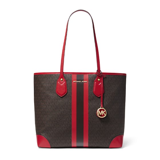 Eva Large Logo Stripe Tote Bag