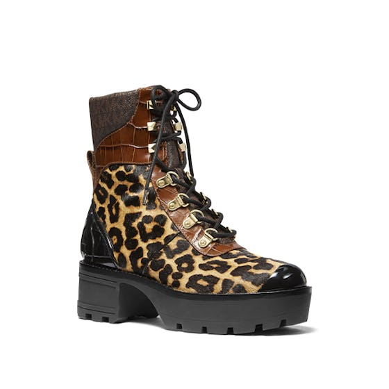 Khloe Mixed-Media Combat Boot
