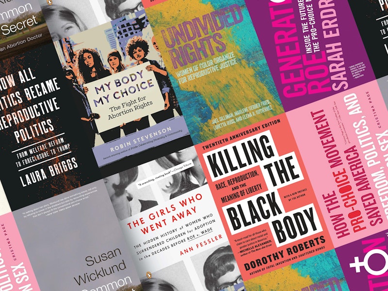 Covers of books about reproductive rights in the US