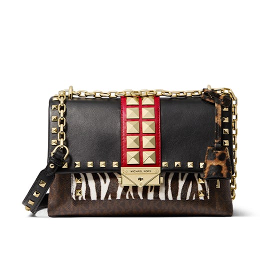 Cece Medium Logo Mixed-Media Convertible Shoulder Bag