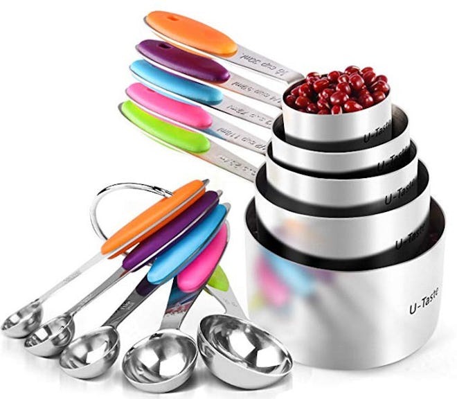 U-Taste 10-Piece Measuring Cups and Spoons Set in 18/8 Stainless Steel