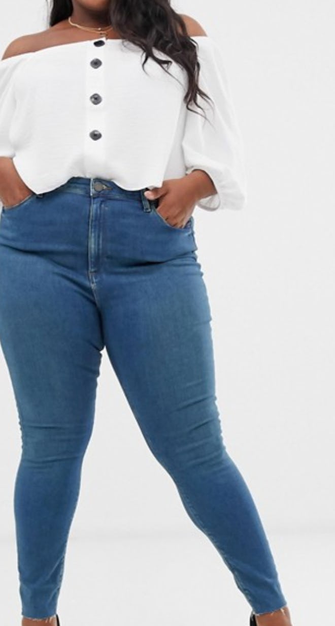 ASOS Design Curve Ridley High Waisted Skinny Jeans
