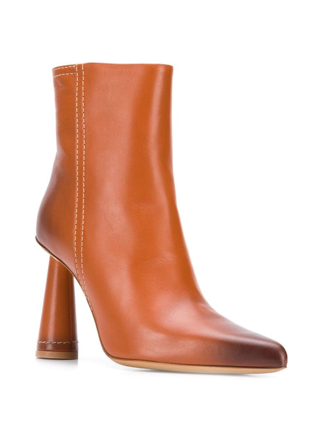 Structured Heel Ankle Boots