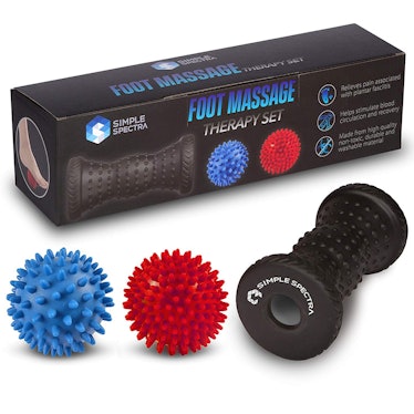 Foot Massager Roller & Spiky Ball Therapy Set