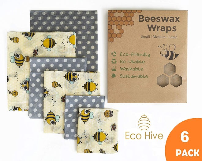 Reusable Beeswax Food Wraps (6-Pack)