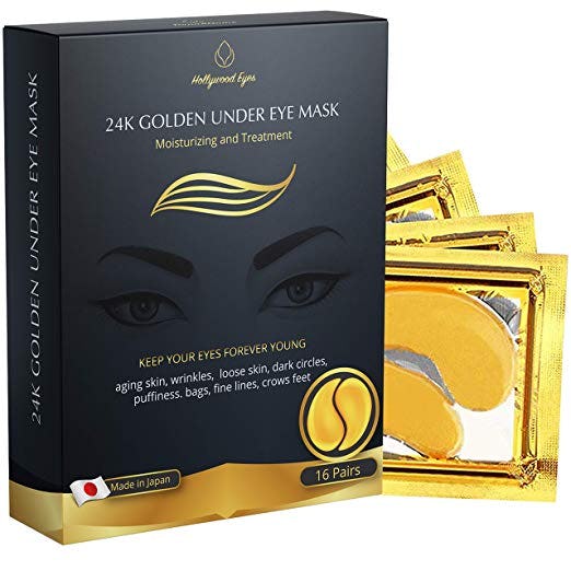 Bright Jungle 24K Gold Collagen Eye Masks (16 Pairs)