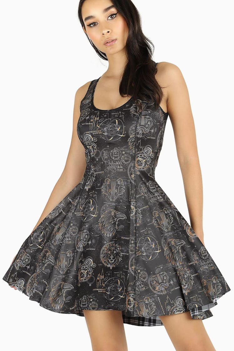 Skip to the beginning of the images gallery TARTAN HOGWARTS VS CELESTIAL MAGIC INSIDE OUT DRESS