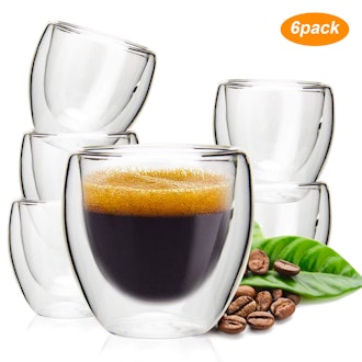 OAMCEG Double Wall Espresso Cups (Set of 6)