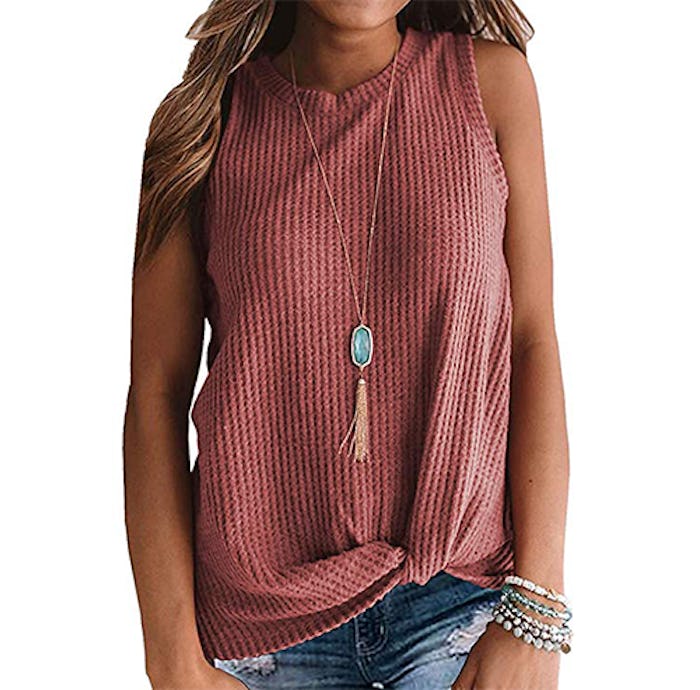 SAMPEEL Women's Twist Knot Tunic Tank Top 