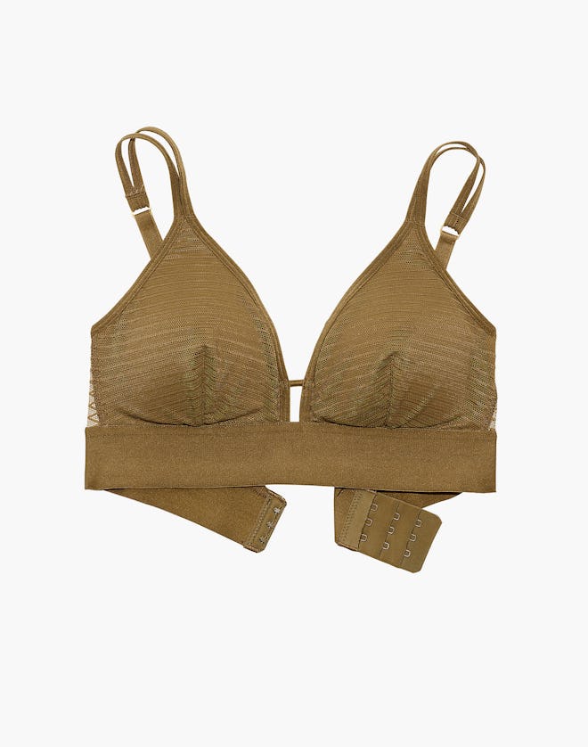 Madewell x Lively™ Stripe-Mesh Busty Bralette