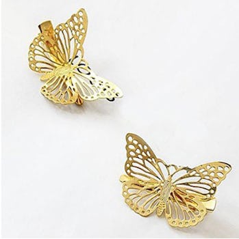 CJESLNA Golden Butterfly Hair Clip 