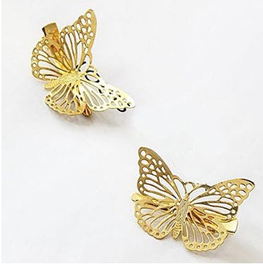CJESLNA Golden Butterfly Hair Clip 
