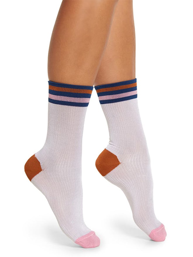 Lona Stripe Crew Socks