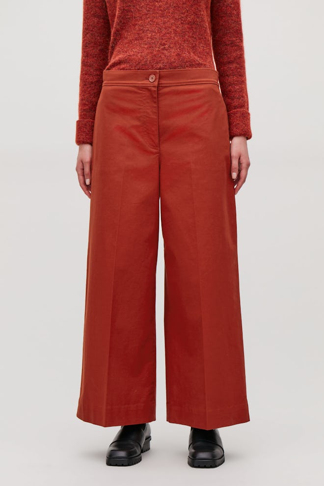 Structured Wide-Leg Trousers