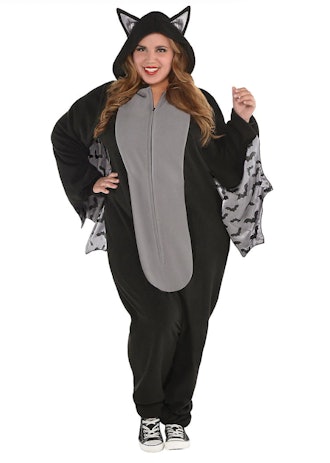 Adult Zipster Bat One Piece Costume Plus Size