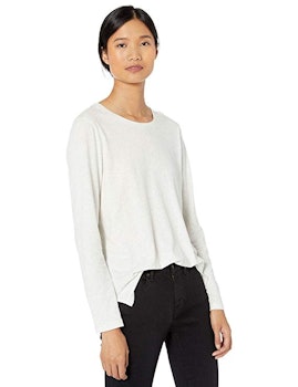 Goodthreads Women's Washed Jersey Cotton Long-Sleeve Crewneck T-Shirt