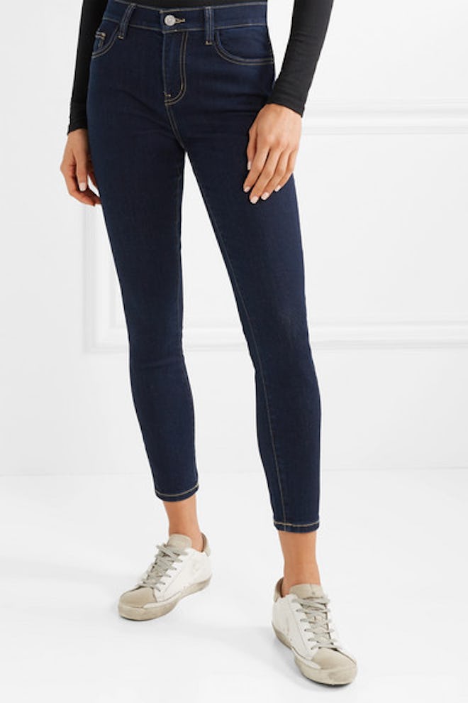 The High Waist Stiletto Cropped Skinny Jeans