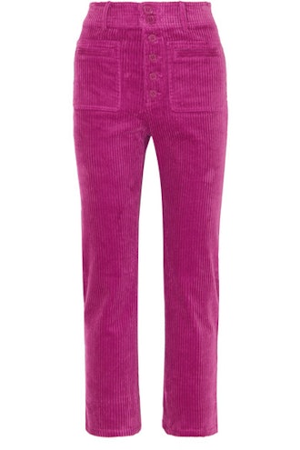 Apiece Apart Marston cropped stretch-cotton corduroy slim-leg pants