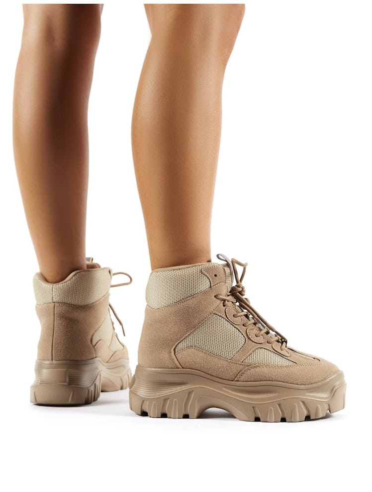 Ironic Sand Chunky Sole Ankle Boots