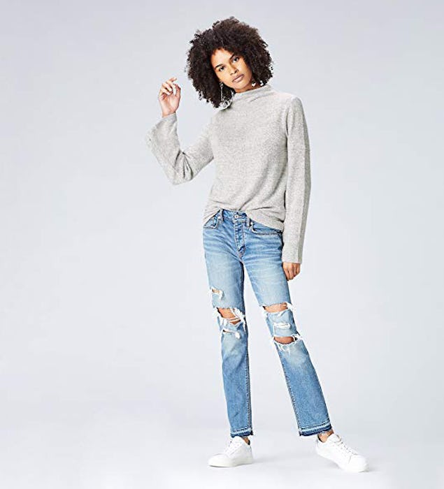 find. Women's Soft High Neck Long Sleeve Sweater