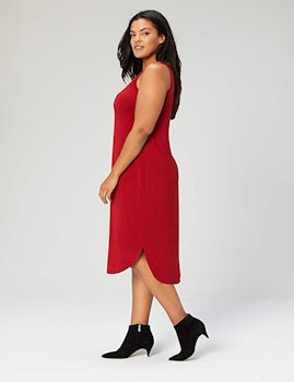 Daily Ritual Women's Plus Size Jersey Sleeveless V-Neck Dress