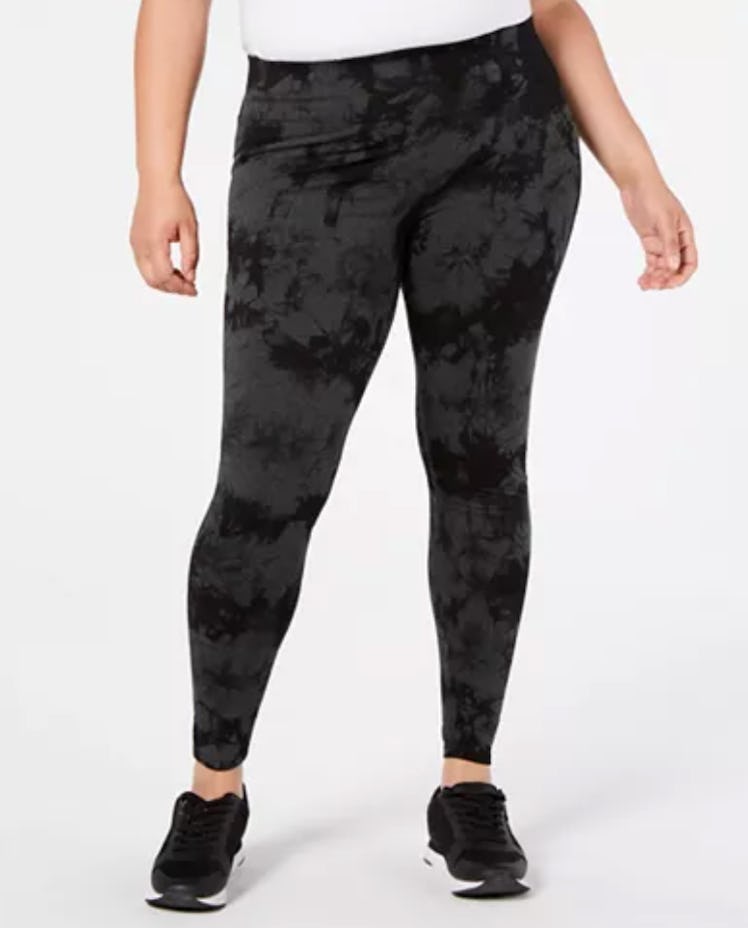 Calvin Klein Performance Plus Size Tie-Dyed High-Waist Leggings