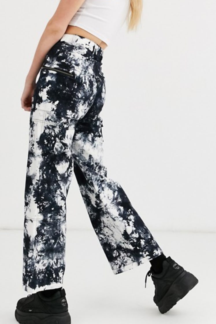 COLLUSION tie dye cargo pants with pocket