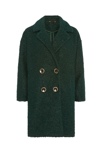 F&F Green Bouclé Snit Coat
