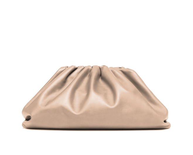 Pouch Oversized Clutch in Almond