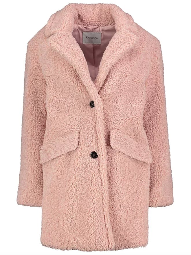 Pale Pink Teddy Bear Coat