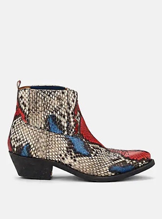 Golden Goose Crosby Snakeskin-Stamped Leather Ankle Boots