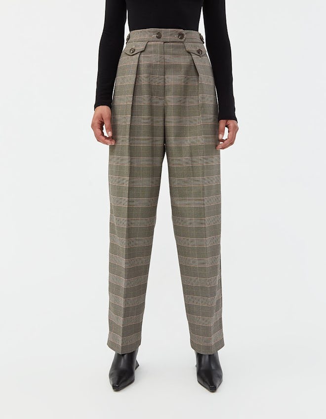 Plaid Pleat Pants