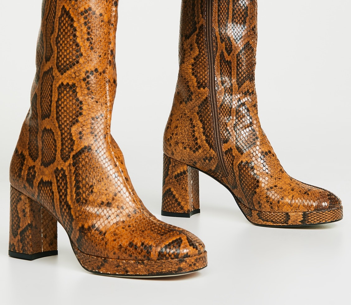 snakeskin boot heels