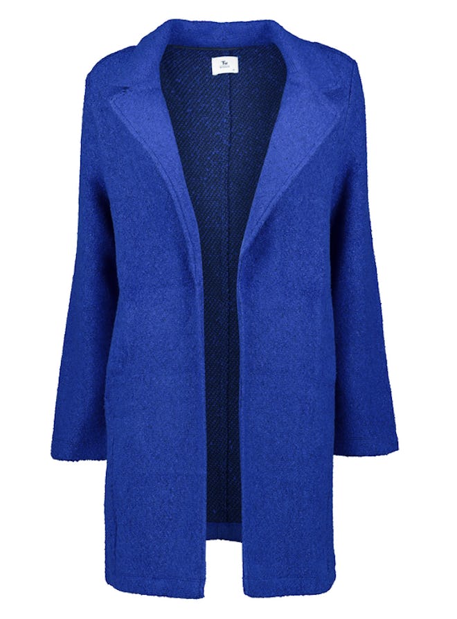 Cobalt Blue Bouclé Coat