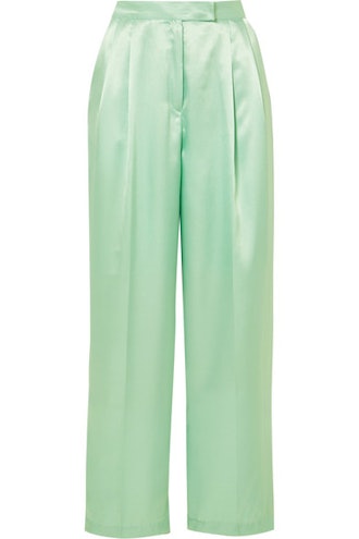 Karen Satin Wide-Leg Pants