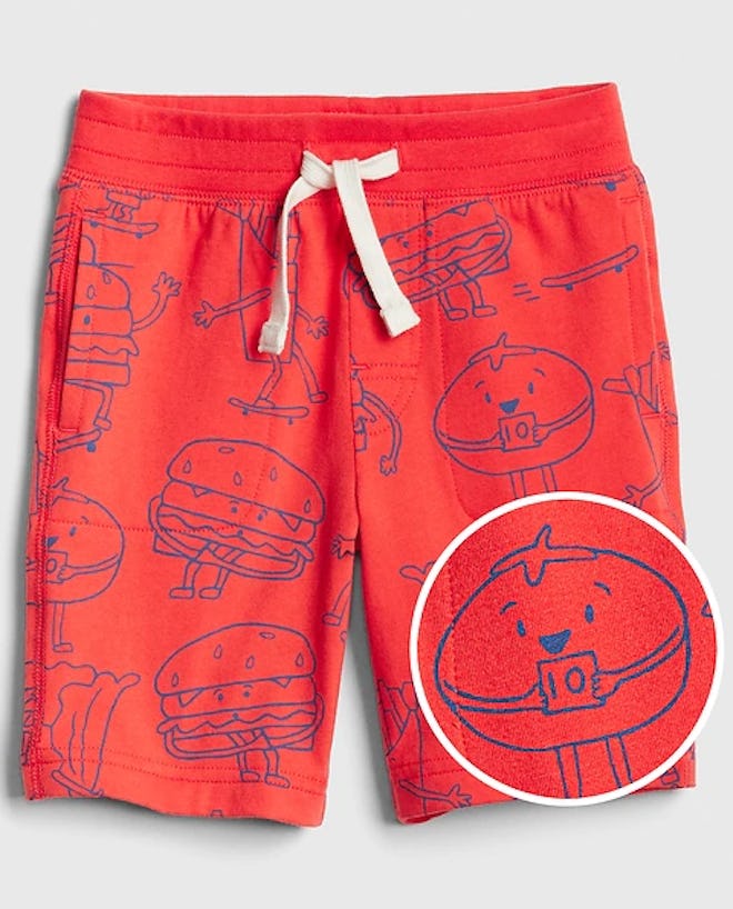 Toddler Print Pull-On Shorts In Stretch Jersey