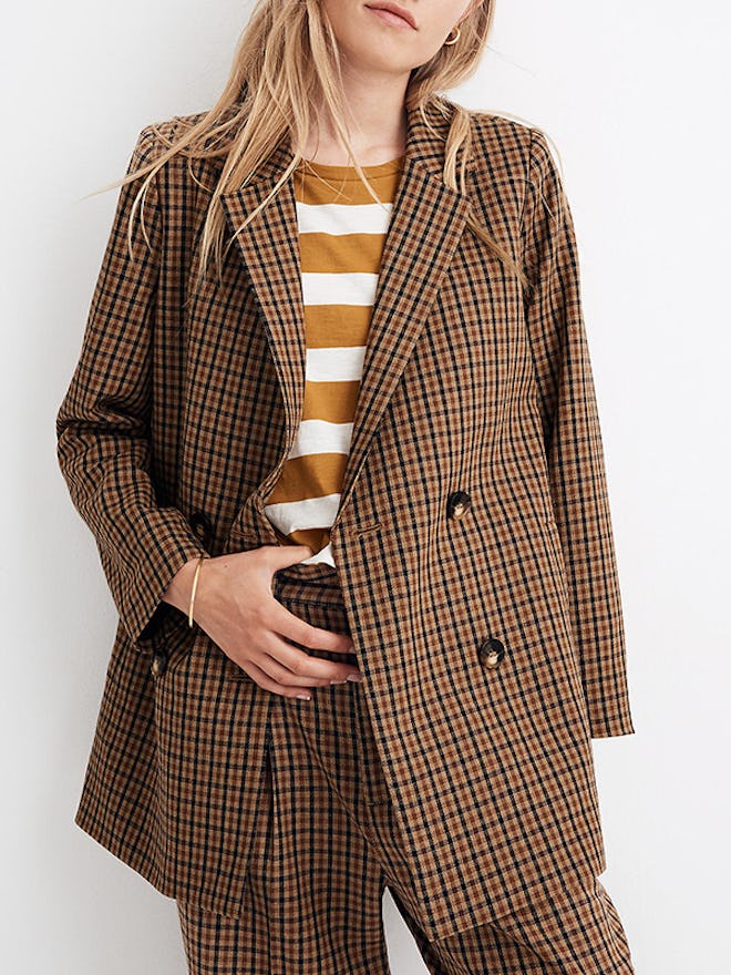 Caldwell Double-Breasted Blazer in Desert Check