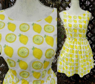 Summer Print Lemon Dress
