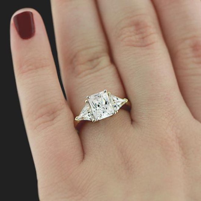 Selma Three-Stone Engagement Ring Setting