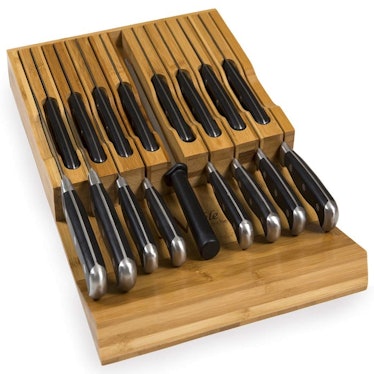 Noble Home & Chef In-Drawer Bamboo Knife Block