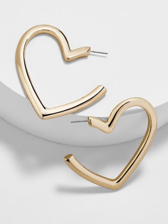 Brianna Heart Hoop Earrings 