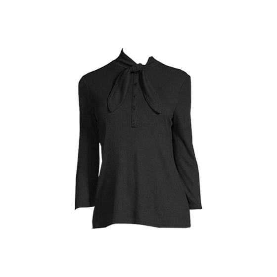 Worthington Womens V Neck 3/4 Sleeve Blouse