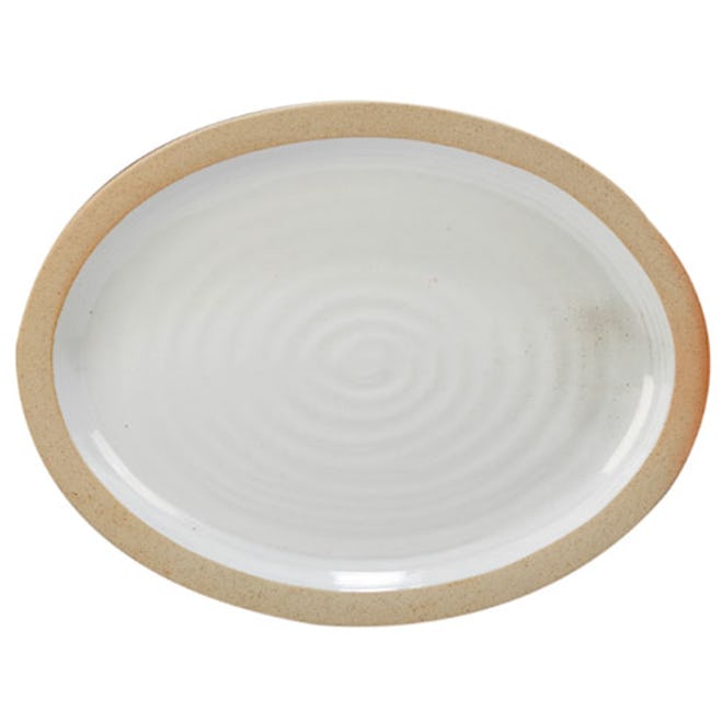 Certified International Artisan Oval Ceramic Serving Platter 