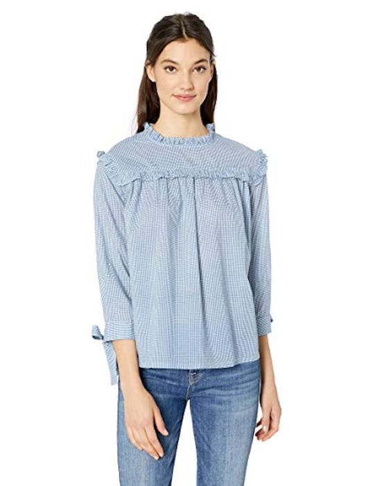 Serene Bohemian Yoke Ruffle Blouse