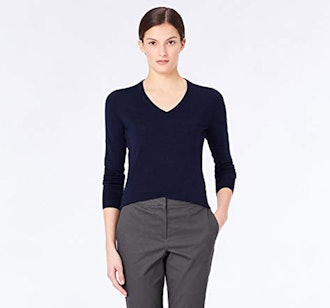 Meraki Women's Fine Merino Wool V-Neck Sweater