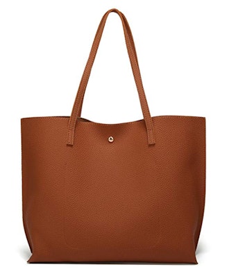 Women's Soft Faux Leather Tote Shoulder Bag