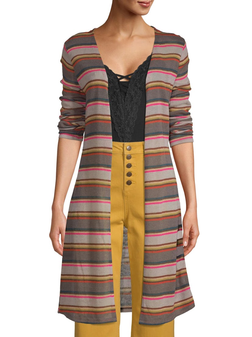 Striped Duster Cardigan