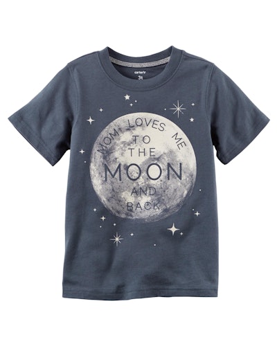 Mom Loves Me To The Moon Jersey Tee