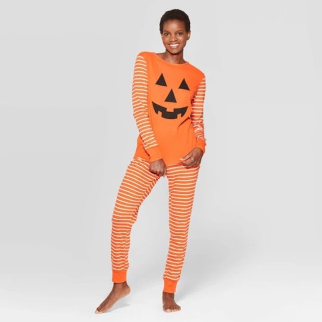 Women's Family Pajama Halloween Pumpkin Set