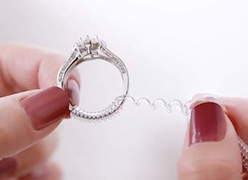 Ring Size Adjuster with Silver Polishing Cloth (4-Pack)